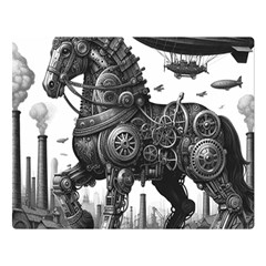 Steampunk Horse  Two Sides Premium Plush Fleece Blanket (large) by CKArtCreations