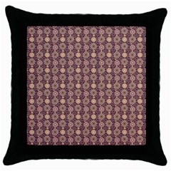 Mandala Flower 1 Mandala Flower  Throw Pillow Case (black) by DinkovaArt