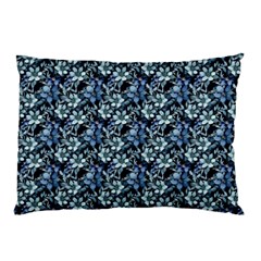 Blue Roses 1 Blue Roses 2 Pillow Case by DinkovaArt