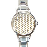 Teddy Pattern Round Italian Charm Watch Front