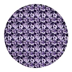 Purple Roses 1 Purple Roses Round Glass Fridge Magnet (4 Pack) by DinkovaArt