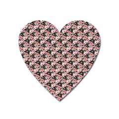 Pink Roses 02 Pink Roses 01 Heart Magnet by DinkovaArt