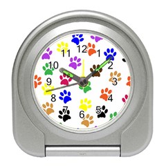 Pawprints Paw Prints Paw Animal Travel Alarm Clock by Apen