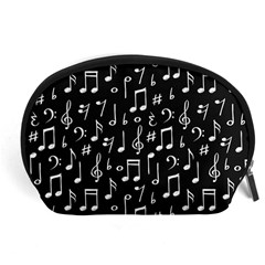 Chalk Music Notes Signs Seamless Pattern Accessory Pouch (large) by Ravend