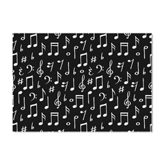 Chalk Music Notes Signs Seamless Pattern Crystal Sticker (a4) by Ravend