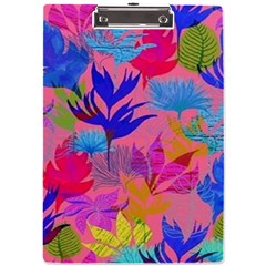 Pink And Blue Floral A4 Acrylic Clipboard by Sparkle