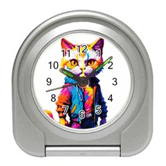 Wild Cat Travel Alarm Clock by Sosodesigns19