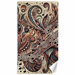 Paisley Print Musical Notes5 Canvas 40  X 72  by RiverRootz