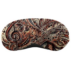 Paisley Print Musical Notes5 Sleep Mask by RiverRootz