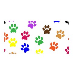 Pawprints Paw Prints Paw Animal Satin Wrap 35  X 70  by Apen