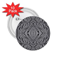 Black And White Pattern 1 2 25  Buttons (10 Pack)  by 2607694