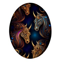 Pattern 5 Oval Glass Fridge Magnet (4 Pack) by 2607694a