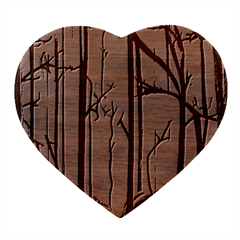 Nature Outdoors Night Trees Scene Forest Woods Light Moonlight Wilderness Stars Heart Wood Jewelry Box by Grandong