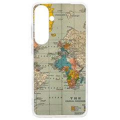 Vintage World Map Samsung Galaxy S24 Ultra 6 9 Inch Tpu Uv Case by Ket1n9