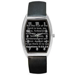 Galatians 5 Barrel Style Metal Watch by RiverRootz