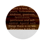 Galatians 5 Marble Wood Coaster (Round) Front