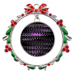 Purplestars Metal X mas Wreath Ribbon Ornament by Sparkle