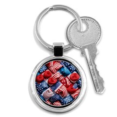 Us Presidential Election Colorful Vibrant Pattern Design  Key Chain (round) by dflcprintsclothing