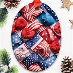 Us Presidential Election Colorful Vibrant Pattern Design  Oval Ornament (two Sides) by dflcprintsclothing