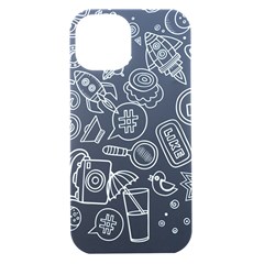 Internet Planet Drink Computer Iphone 15 Black Uv Print Pc Hardshell Case by Proyonanggan