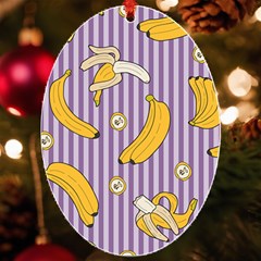 Pattern Bananas Fruit Tropical Seamless Texture Graphics Uv Print Acrylic Ornament Oval by Bedest