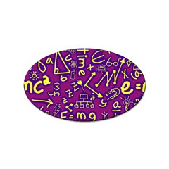 Background Doodles Math Sticker Oval (100 Pack) by Bedest