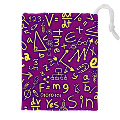 Background Doodles Math Drawstring Pouch (5xl) by Bedest