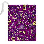 Background Doodles Math Drawstring Pouch (5XL) Back