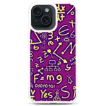 Background Doodles Math iPhone 15 Plus TPU UV Print Case Front