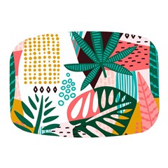 Abstract Seamless Pattern With Tropical Leaves Mini Square Pill Box by Hannah976