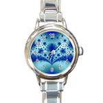 pattern 2 Round Italian Charm Watch Front