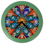 Schwarz bunt Color Wall Clock Front