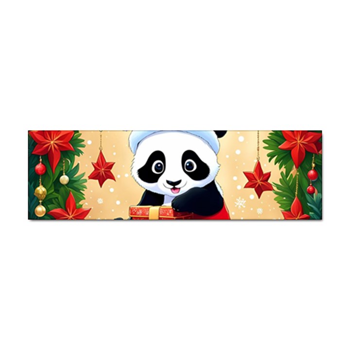 Schwarz Pandaweihnachten300dpi Sticker Bumper (10 pack)