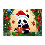 Schwarz Pandaweihnachten300dpi Sticker A4 (10 pack) Front