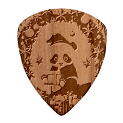 Schwarz Pandaweihnachten300dpi Wood Guitar Pick (set Of 10) by 2607694b