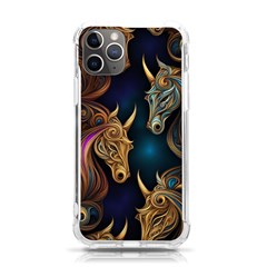 Schwarz Pferde Muster Iphone 11 Pro 5 8 Inch Tpu Uv Print Case by 2607694c