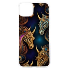 Schwarz Pferde Muster Iphone 15 Pro Tpu Uv Print Case by 2607694c