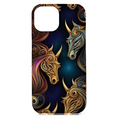 Schwarz Pferde Muster Iphone 15 Plus Black Uv Print Pc Hardshell Case by 2607694c