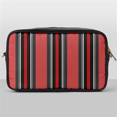 Rosa Grau Streifen Toiletries Bag (one Side) by 2607694c