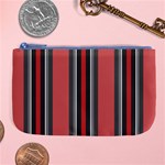 Rosa Grau Streifen Large Coin Purse Front