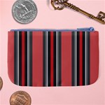 Rosa Grau Streifen Large Coin Purse Back