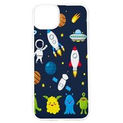 Big Set Cute Astronauts Space Planets Stars Aliens Rockets Ufo Constellations Satellite Moon Rover V Iphone 15 Pro Tpu Uv Print Case by Bedest