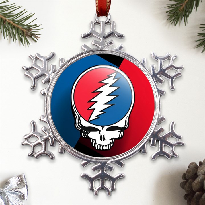 Grateful Dead Big Skull Metal Large Snowflake Ornament