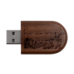 Grateful Dead Golden Road Wood Oval Usb Flash Drive by Bedest