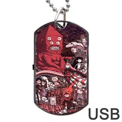 Adventure Time Cartoon Dog Tag Usb Flash (two Sides) by Bedest