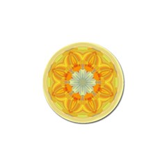 Sunshine Sunny Sun Abstract Yellow Golf Ball Marker (10 Pack) by Ravend