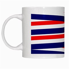 Red-white-blue-patriotic-ribbons White Mug by Ravend