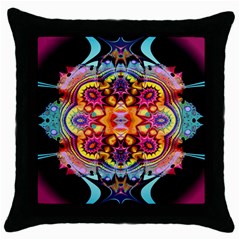 Pink Florales Muster Throw Pillow Case (black) by 2607694c