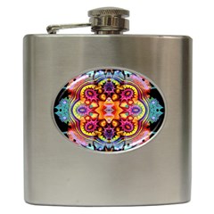 Pink Florales Muster Hip Flask (6 Oz) by 2607694c