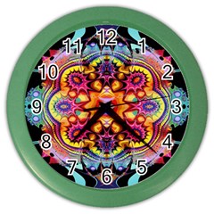 Pink Florales Muster Color Wall Clock by 2607694c